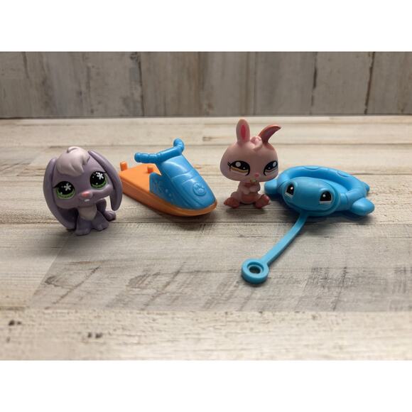 Littlest Pet Shop LPS Vintage Bunny Rabbit Lot EUC - Picture 2 of 2